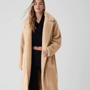 ALO YOGA Oversized Faux-fur Trench Coat In Camel XS Viral teddy  sherpa jacket
